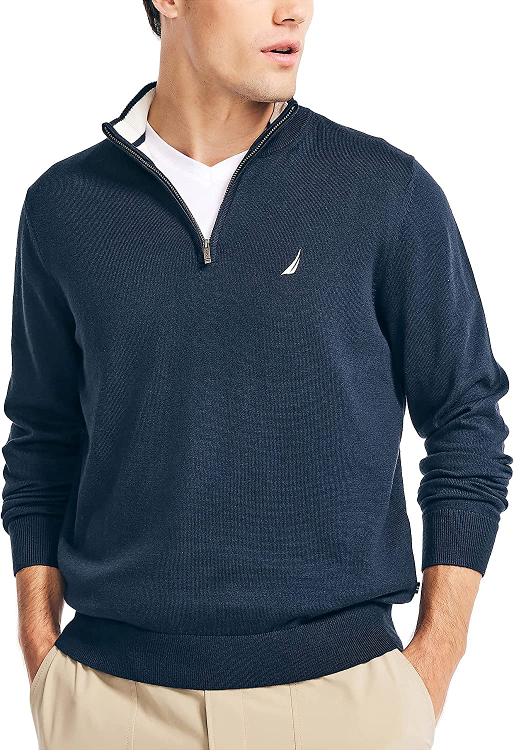 Nautica Men's Quarter-Zip Sweater