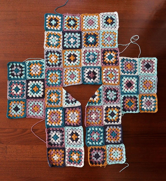 how to make a granny square cardigan