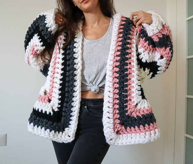 how to crochet a hexagon cardigan