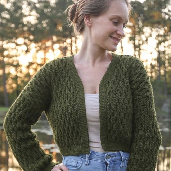 handmade cardigan with our crochet guide.