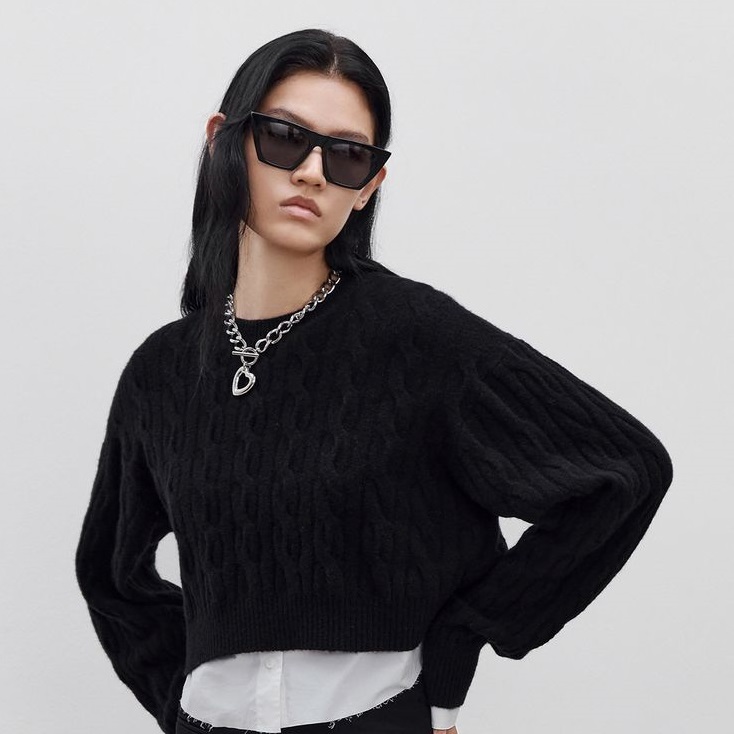 Master the art of styling cropped sweaters