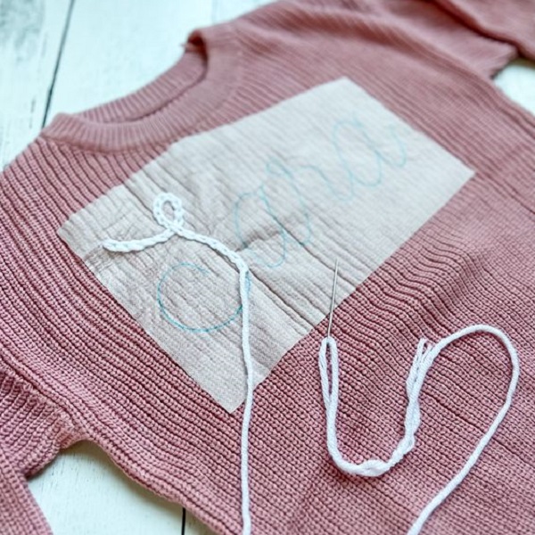 Learn how to embroider a sweater