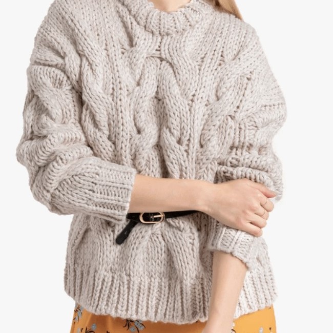 cable knit sweater