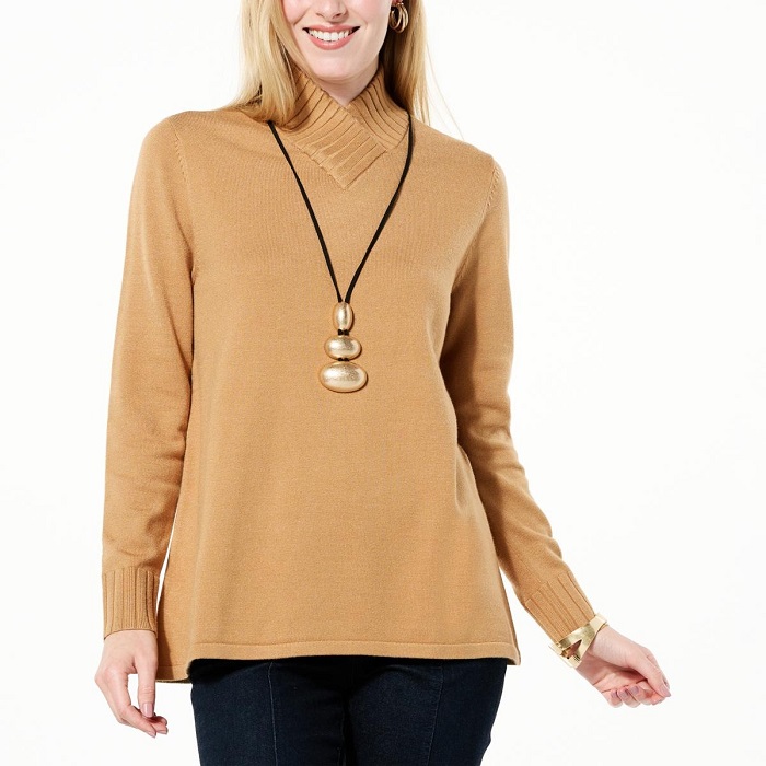 shop mock neck sweater