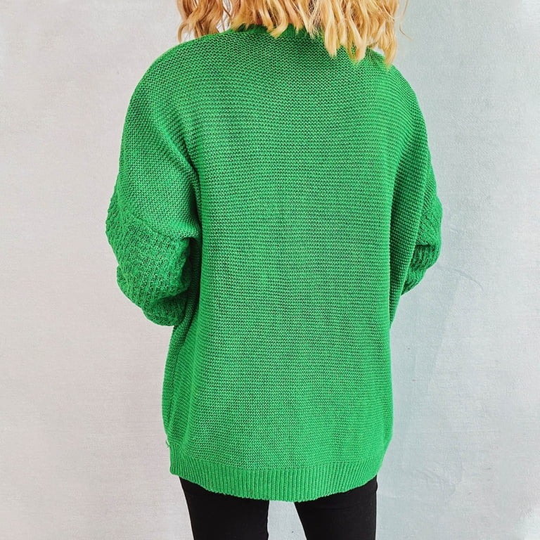 green sweater