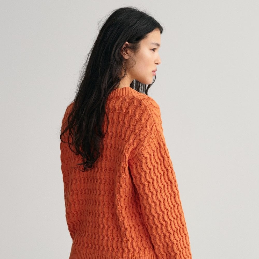 orange sweater