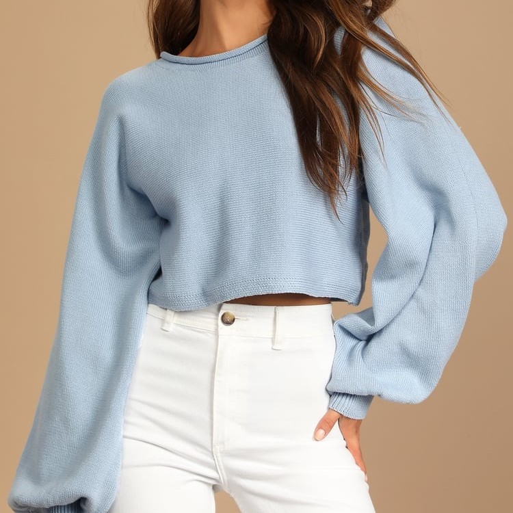 blue sweater