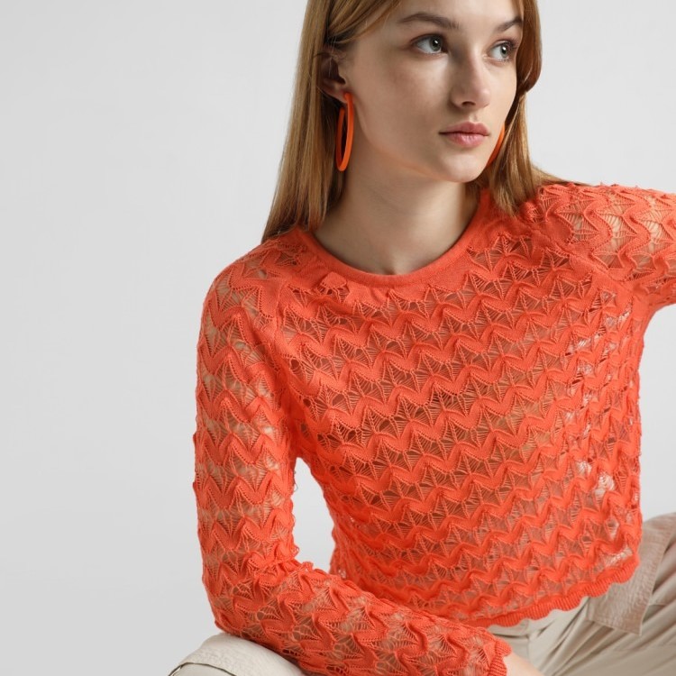 orange sweater